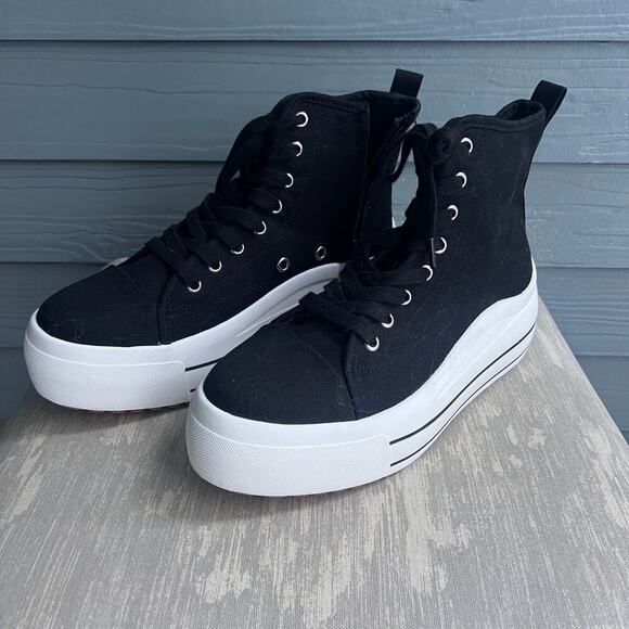 Coconuts by Matisse Hayden Black Platform Sneakers Size 7 - Picture 3 of 5